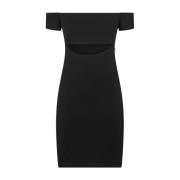 Dsquared2 Svart Cut-Out Bardot Klänning Black, Dam