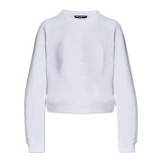 Dolce & Gabbana Sweatshirt med broderat logotyp White, Dam