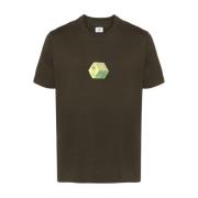 C.p. Company Kortärmad Grafisk Tryck T-shirt Green, Herr