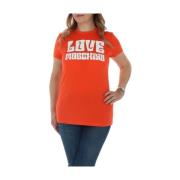 Love Moschino Grafisk T-shirt för kvinnor Orange, Dam