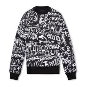 Versace Jeans Couture Sweatshirt med logotyp Black, Herr