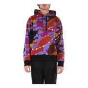 Versace Jeans Couture Tryckt Scarf Hoodie Multicolor, Herr