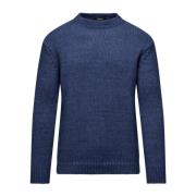 BomBoogie Varm Ullblandning Crew Neck Tröja Blue, Herr