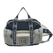 Chanel Vintage Pre-owned Nylon crossbodyvskor Blue, Herr