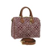 Louis Vuitton Vintage Pre-owned Canvas handvskor Red, Dam