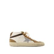 Golden Goose Vita Läder Mid Star Sneakers White, Dam