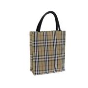 Burberry Vintage Pre-owned Canvas handvskor Beige, Dam