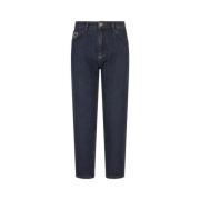 Philipp Plein Djuphavsblå Mom Fit Jeans Blue, Dam