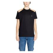 Alviero Martini 1a Classe Svart Bomull Rund Hals T-shirt Män Black, He...