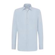 Kiton Elegant Randig Bomullsskjorta Blue, Herr