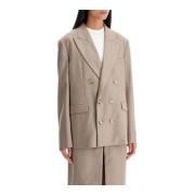 Andamane Oversized Pixie Blazer Beige, Dam