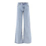 Coperni Denim Wide Leg Jeans Ljusblå Blue, Dam