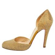 Christian Louboutin Pre-owned Pre-owned Satin klackskor Yellow, Dam