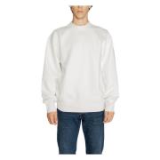 Calvin Klein Vit Rund Hals Sweatshirt Långa ärmar White, Herr