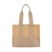 Chloé Woody Medium Tote Bag Brun Brown, Dam