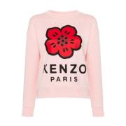 Kenzo Rosa Tröja med Boke Flower Print Pink, Dam