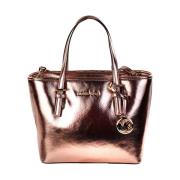 Michael Kors Primrose Metallic XS Top Zip Tote Pink, Dam