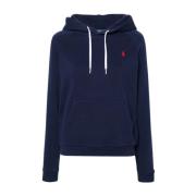 Polo Ralph Lauren Blå hoodie med broderad ponny Blue, Dam