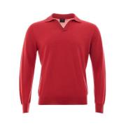 Gran Sasso Elegant Fuchsia Wool Polo Shirt Red, Herr