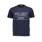 Plein Sport Blå Logo Accent T-shirt Blue, Herr