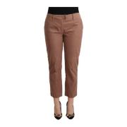 Costume National Elegant Cropped Byxor i Brun Brown, Dam