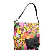 Desigual Elegant Svart Statement Handväska Multicolor, Dam