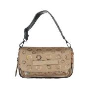 Desigual Beige Handväska med Avtagbar Axelrem Beige, Dam