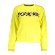 Desigual Levande Gul Sweatshirt med Unik Applikation Yellow, Dam