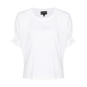 Emporio Armani Vit Jersey Logo T-shirts Polos White, Dam