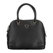 Guess Elegant Svart Handväska med Kontrasterande Detaljer Black, Dam