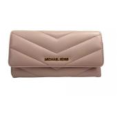 Michael Kors Quiltad Trifold Plnbok i Powder Blush Pink, Dam