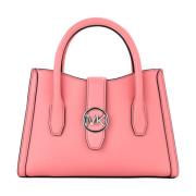 Michael Kors Gabby Tea Rose Vegan Lder Satchel Pink, Dam