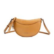 Michael Kors Dover Small Half Moon Crossbody Bag Orange, Dam