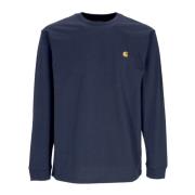 Carhartt Wip Blå/Guld Chase Långärmad T-shirt Blue, Herr