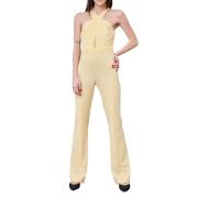 Patrizia Pepe Gul Stretch Jumpsuit Klänning Yellow, Dam