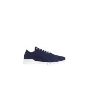 Kiton Marinblå Stickade Sneakers Blue, Herr