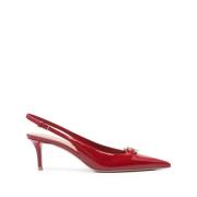 Valentino Garavani Röda VLogo Patentläder Pumps Red, Dam