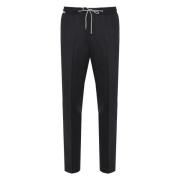 Corneliani Flanell Dragsko Stretch Byxor Black, Herr