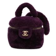 Chanel Vintage Pre-owned Paels handvskor Purple, Dam