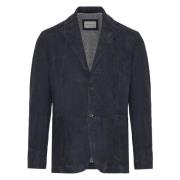 Corneliani Lyxig Mockajacka med Detaljer Blue, Herr