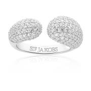 Sif Jakobs Jewellery Goccia Ring med Vita Zirkoner Gray, Dam