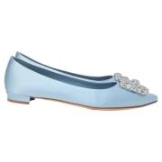 Manolo Blahnik Pre-owned Pre-owned Tyg lgskor Blue, Dam