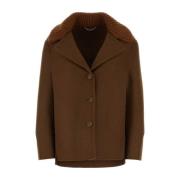 Ermanno Scervino Stilfull Brun Ullblandad Kappa Brown, Dam