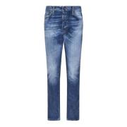 Dsquared2 Blå Jeans med Röd Logomärke Blue, Herr