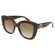 Gucci Elegant solglasögon i Havana/Brown Brown, Dam