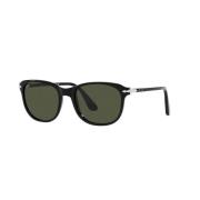 Persol Klassiska Svart/Grå Gröna Solglasögon Black, Unisex