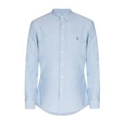 Polo Ralph Lauren Clear Blue Slim Fit Oxford Skjorta Blue, Herr