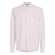 Tommy Hilfiger Röd Oxford Randig Skjorta Pink, Herr