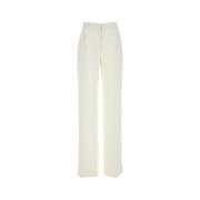 Alberta Ferretti Ivory Palazzo Pant White, Dam