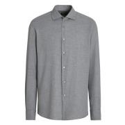 Ermenegildo Zegna Lyxig Bomull Cashmere Skjorta Gray, Herr